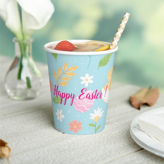 Happy Customize Easter Chicken Paper Cups (Insitu)