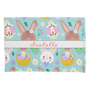 Happy Customize Easter Cute Rabbits Pillowcase