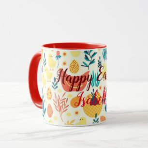 Happy Customize Easter Cute Vintage Chicken Mug