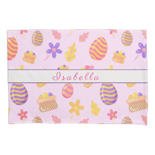 Happy Customize Purple Easter Pillow Case