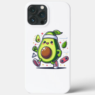 Happy cute avocado iPhone 13 pro max case