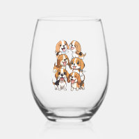 happy cute beagle dogs