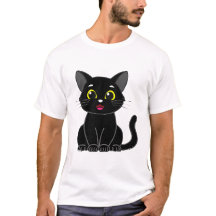 Happy Cute Black Kitty