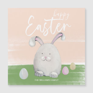 Happy Cute Easter Happy Bunny Watercolor