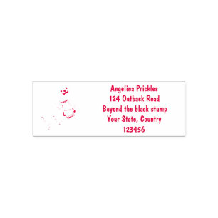 Happy cute harp seal cartoon illustration self-inking stamp