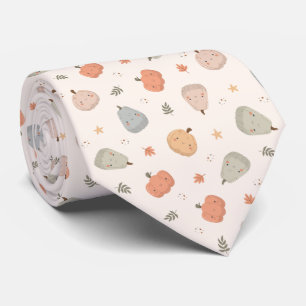 Happy Cute Pumpkin Pattern -  Neck Tie