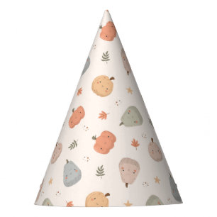 Happy Cute Pumpkin Pattern - Party Hat