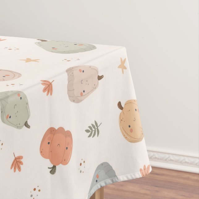 Happy Cute Pumpkin Pattern - Tablecloth (In Situ)