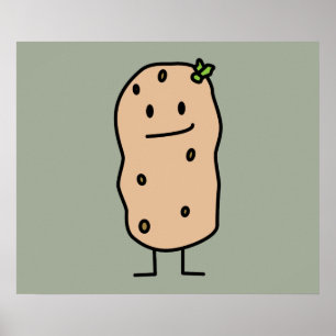 Happy Cute Smiling Potato Poster