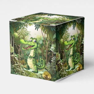 Happy Cute Wild Crocodile Jungle Trees Beautiful Favor Box