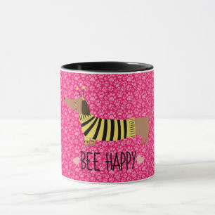 Happy Dachshund Bumblebee Mug