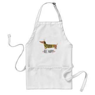Happy Dachshund Bumblebee Mug Standard Apron