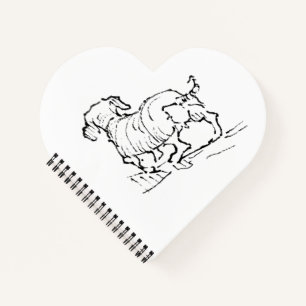 Happy Dachshund  – Sausage Dog Illustration Notebook