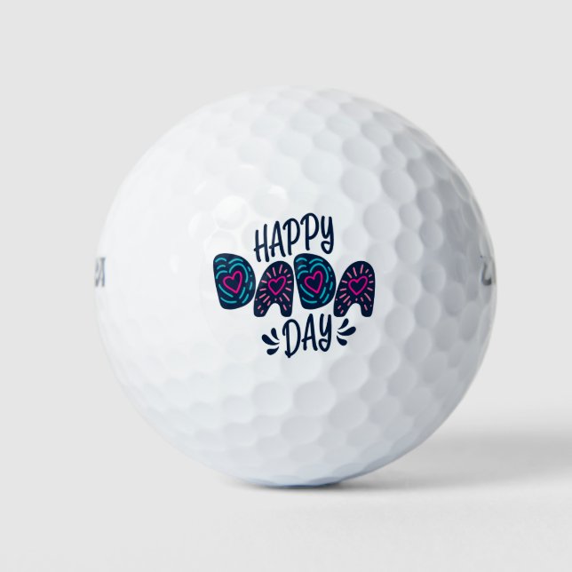 Happy Dada Day Happy Father's Day | Golf Balls (Front)