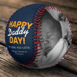 Happy Daddy Day | Father's Day Gift Baseball<br><div class="desc">Cool fathers day baseball gift featuring the text "happy daddy day",  personalized message,  and the kids names. Plus 2 family photos for you to customize with your own to make this an extra special dad gift.</div>