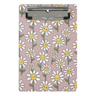 Happy Daisies Pattern - Cute Floral Design Mini Clipboard