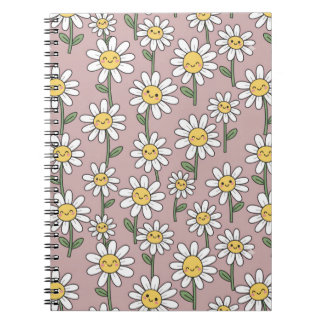 Happy Daisies Pattern - Cute Floral Design Notebook