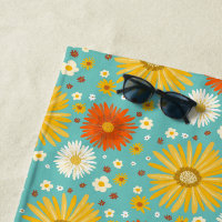 Happy Daisy Flower Pattern Blue