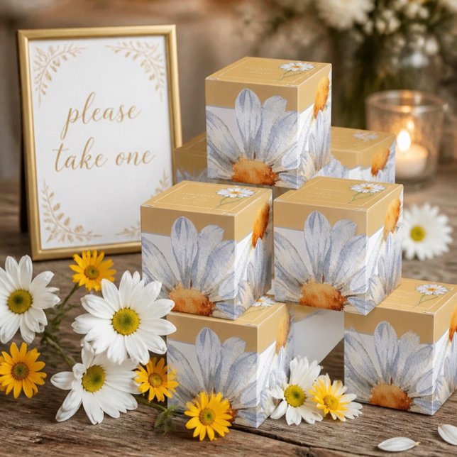 Happy Daisy Wedding Favour Box (Creator Uploaded)