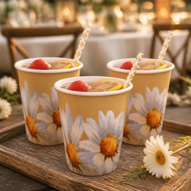 Happy Daisy Wedding Paper Cup (Creator Uploaded)