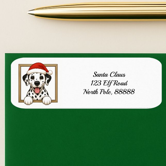 Happy Dalmatian Christmas Return Address (Creator Uploaded)