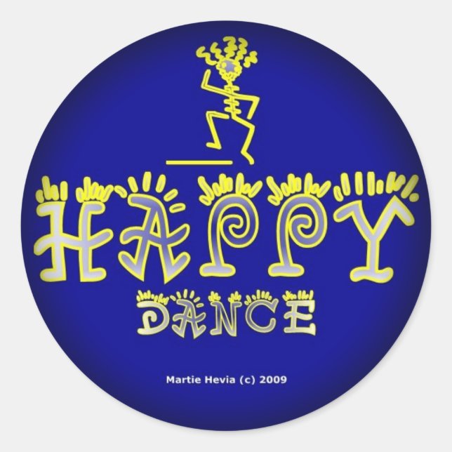 Happy Dance (2c) - Stickers Fade to Black Round (Devant)