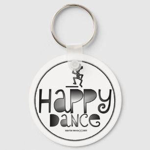 Happy Dance - A Positive Word Keychain