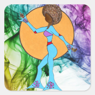 HAPPY DANCE – COLOR SPLASH decorate (6 or 20 Ct.) Square Sticker