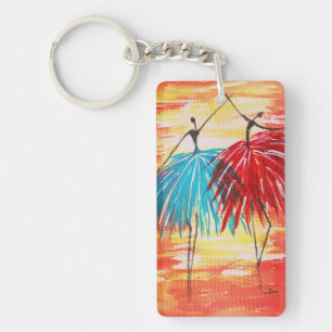 Happy Dancers Acrylic Keychain, (double-sided) Keychain