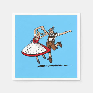 Happy Dancing BEER FESTIVAL Couple Napkin