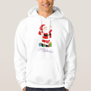 🎅 Happy Dancing Santa with Christmas Gifts – Fest Hoodie