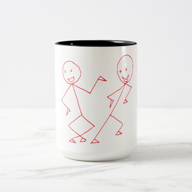 Happy Dancing Stickman Mug (Center)