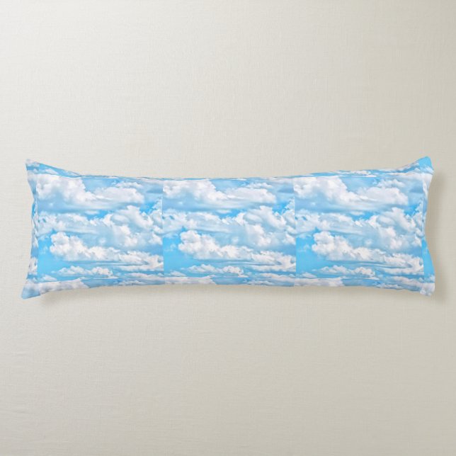 Happy Dancing Sunny Clouds Decor Body Pillow (Front)