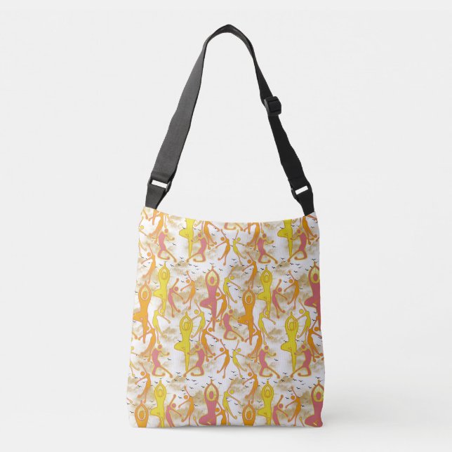 Happy Dancing Yoga Girls  Crossbody Bag (Front)