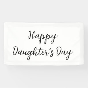 Happy daughters day si.ple minimal add name text t banner