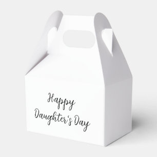 Happy daughters day si.ple minimal add name text t favor box
