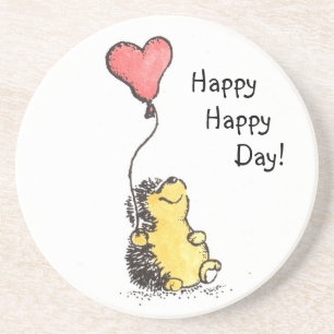 Happy Day Hedgehog Coaster
