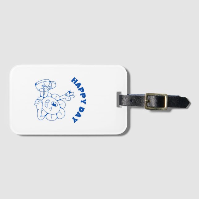 Happy day luggage tag (Front Horizontal)