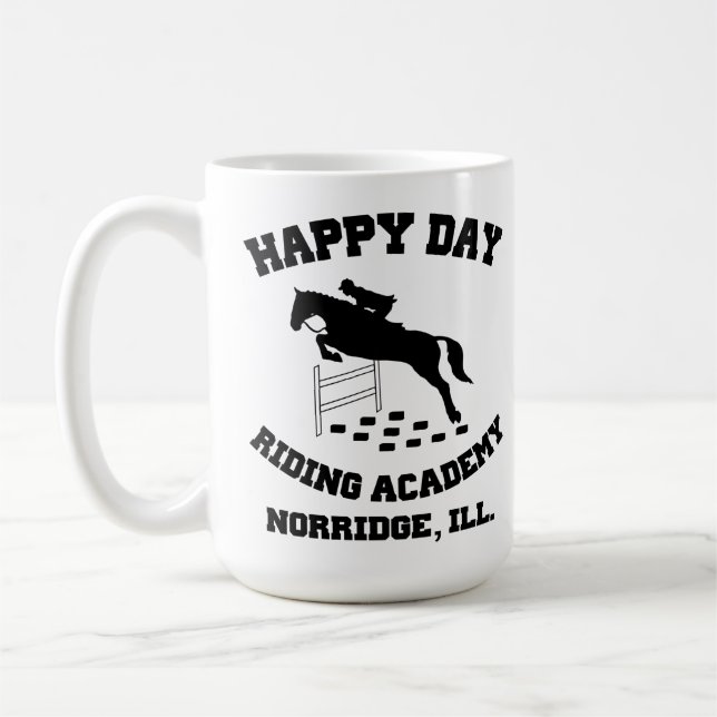Happy Day Stables, Riding Academy, Norridge, IL Coffee Mug (Left)