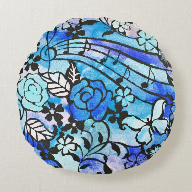 Happy Days are Here Again  Round Pillow (Front)