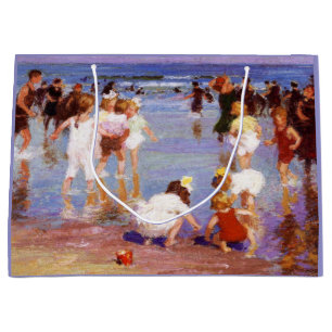 Happy Days at the Beach (by E.H. Potthast) Large Gift Bag