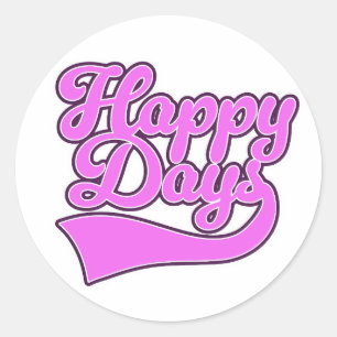 Happy Days Classic Round Sticker