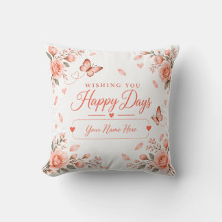 Happy Days Personalized Throw Pillow