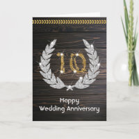Happy Diamond 10th Wedding Anniversary Card