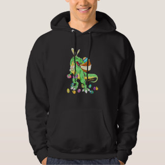 Happy Dinosaur Easter T Rex Wear Bunny Eggs Hunter Hoodie