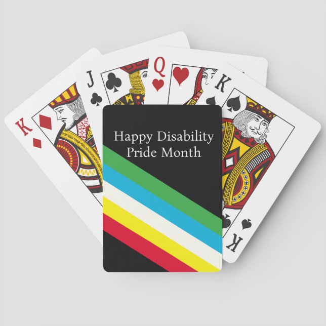 Happy Disability Pride Month Playing Cards (Back)