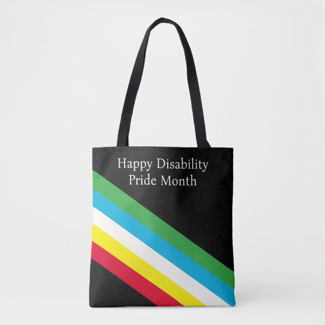 Happy Disability Pride Month Tote Bag (Front)