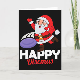 Happy Discmas Ultimate Frisbee Santa Christmas Dis Card
