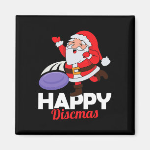 Happy Discmas Ultimate Frisbee Santa Christmas Dis Magnet
