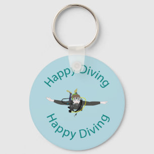 Happy diving keychain